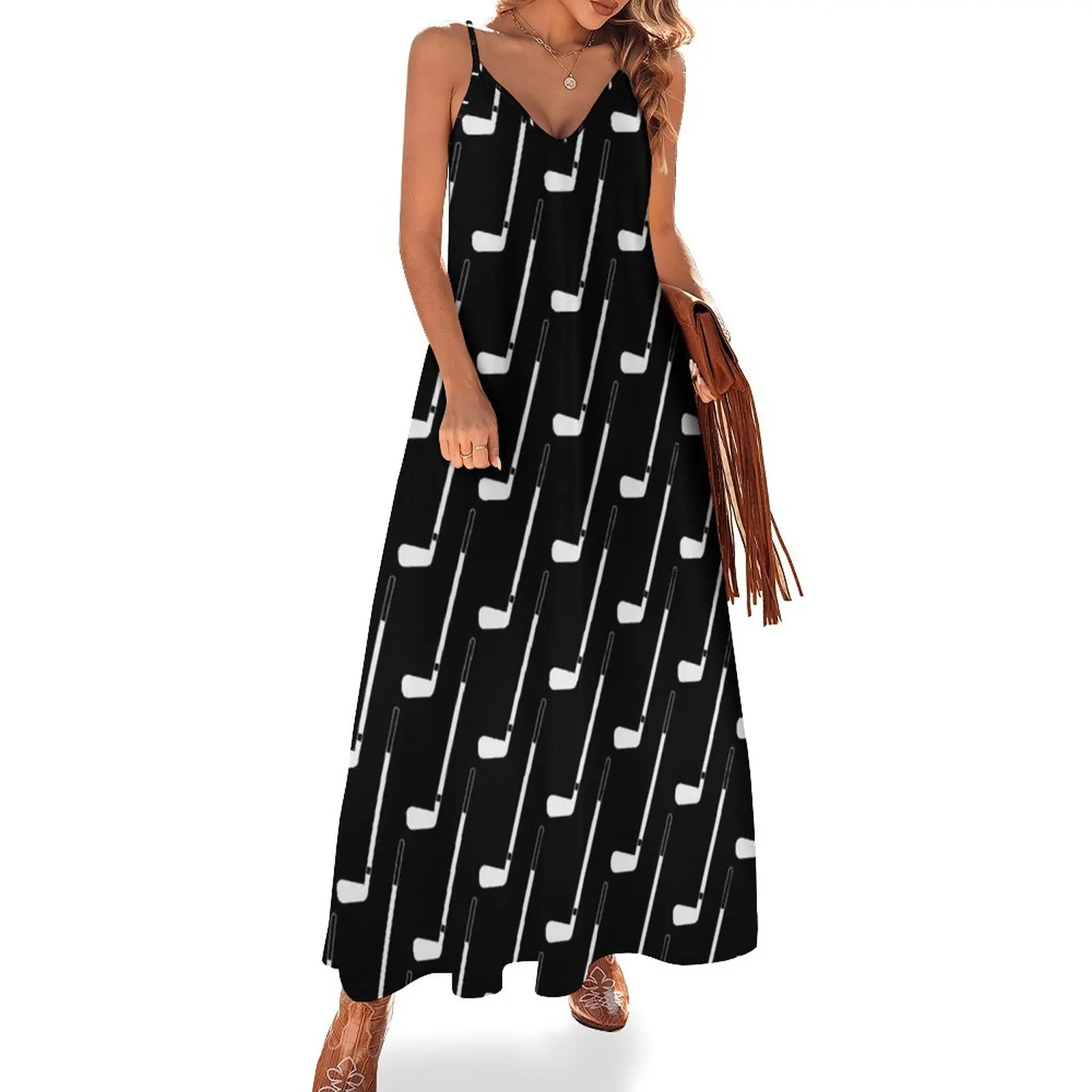 

Funny Golf Club and Ball for Golfers Pattern Sleeveless Dress Women's dress women's clothing trend 2024