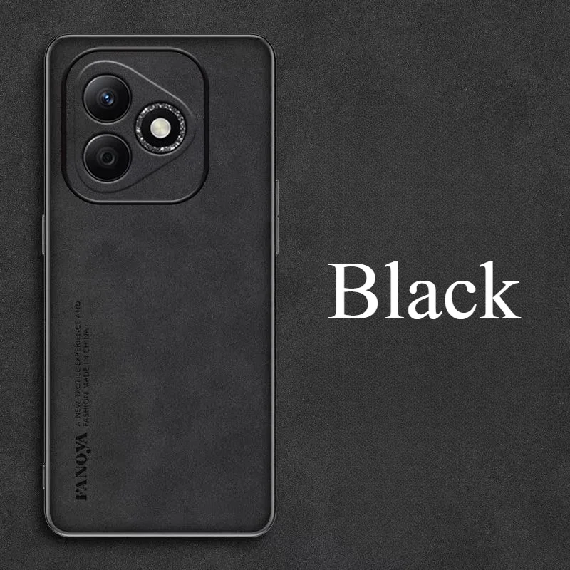 Enhanced Plain PU Leather Phone Case with Smart Matte Soft Silicone Shockproof Protection Cover
