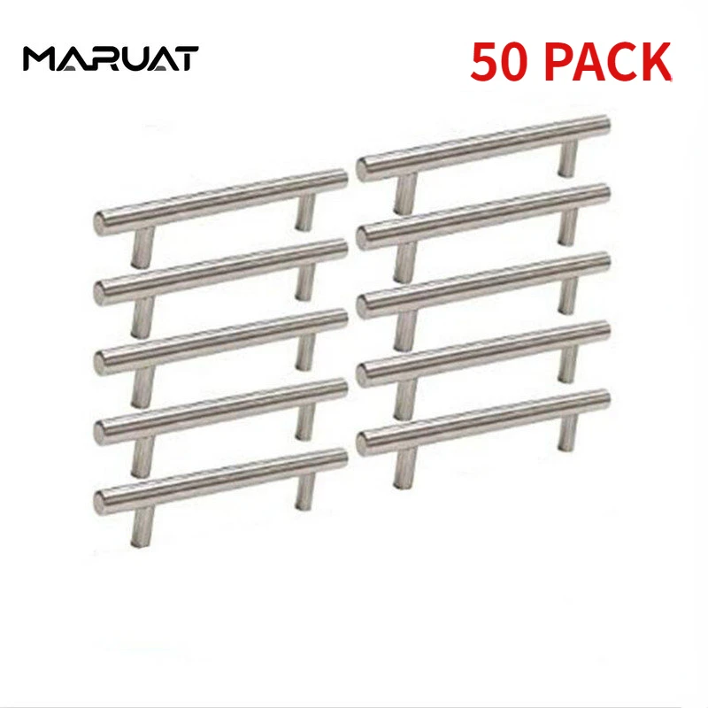 Conjunto de 10 Polegadas Armário Lida com Armário de Cozinha Puxa para Cozinhas de Aço Inoxidável 33 Polegadas 96 mm Centros Buraco Prata