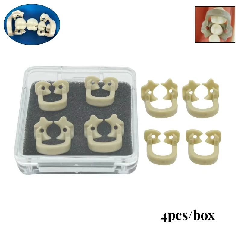 NIGF 4 Units/Box Dental Rubber Barrier Clamps Rubber Barrier Tool Resin Materials Can Autoclavable