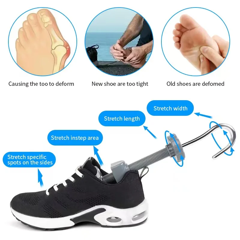 FamtiYaa 2PCS Shoe Stretcher Wooden Shoes Tree Shaper Rack Wood Adjustable Pumps Boots Expander Trees for Man Women Size S/M/L