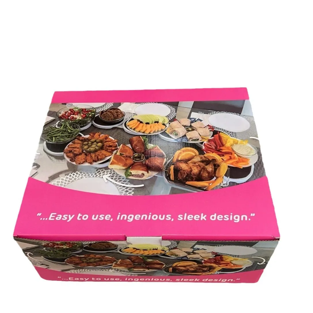 Lazy Susan Revolution: Portable Rotating Serving Tray for Dining Table Buffet & Party Food Display 5