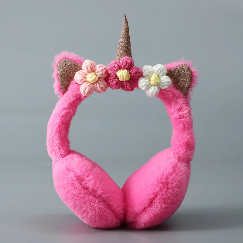 Winter Unicorn Earmuffs Warm Earmuffs Sequin earmuffs Cute earmuffs Warm and cold plush