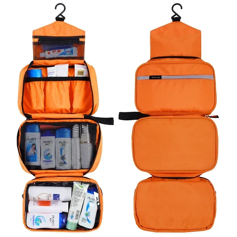 Large Waterproof Hanging Toiletry Bag - Travel Organizer for Men and Women, Foldable Bathroom Kit