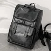 Fashion Men's Backpack Casual Solid Leather Backpack Men High Capacity Travel Backpack Schoolbags Brand Design Back Packs Bags 2