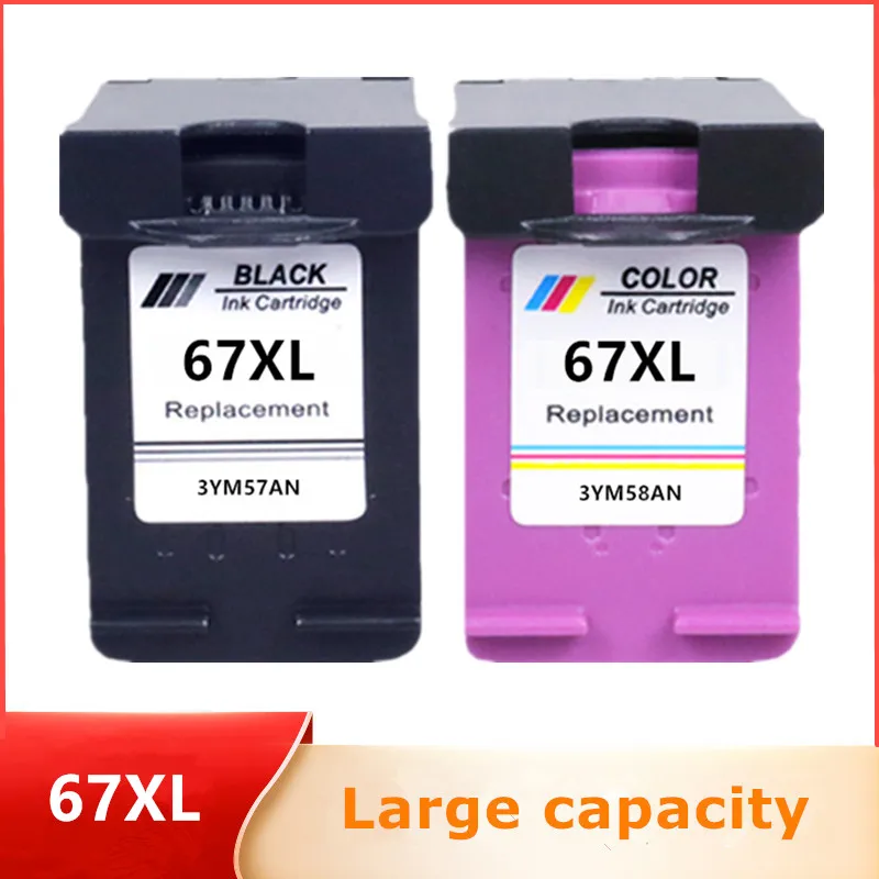 Printer Supplies Ink Cartridge Inkjet Ink Cartridge Remanufactured Ink Cartridge Replacement For HP 67 67XL DeskJet 2732 2755 6052 6058 6075 4152 4155 4158 Printer