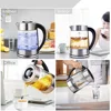 1.8L Portable Electric Kettle Teapot 1800W Glass Stainless Steel Water Boiler Fast Heating Tea Pot Home Appliance 220V 전기포트 주전자 5