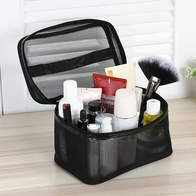 Clear Makeup Bag Organizer, Cosmetic Bag Make Up Bag Travel Toiletry Bag  For Women, Small Makeup