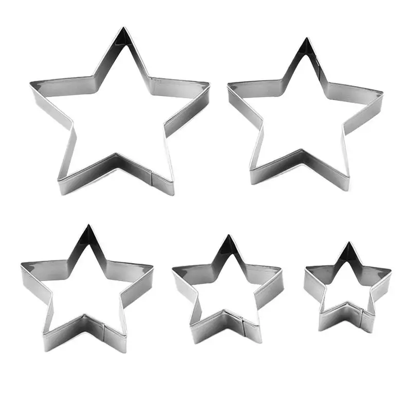 Cookie Cutters Cookie Mold Biscuit Mold Egg Mould Baking Mould Baking Star Cutter Cookie Cutter 5pcs/set Stainless Steel