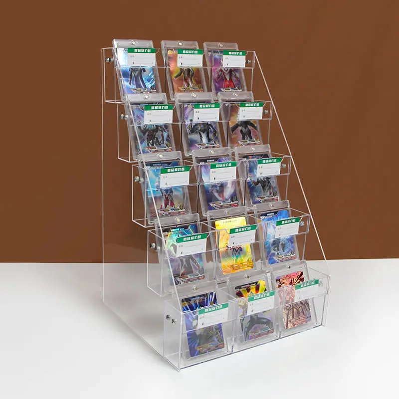 Acrylic Pen Display Holder With Price Slot Supermarket Stationery