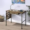 Computer Desks,Weathered Oak and Black 1-drawer Writing Desk,Office Desks 1