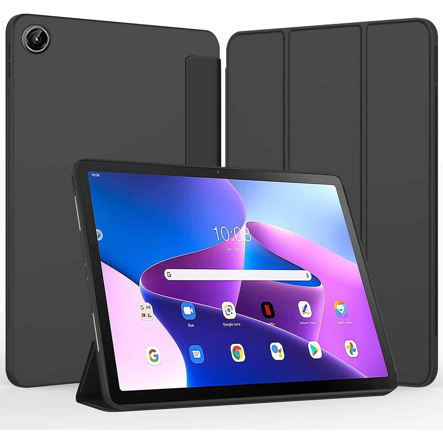 Capa Magnética Inteligente pu para Lenovo Tab Stand Case M10 Plus 3ª Geração 2023 Tb125fu Gen Tb-128fu Capa 10.6