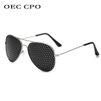 Sexy petit trou pilote lunettes de soleil hommes mode micropore sténopé lentille luxe lunettes de soleil femme nuances lunettes gafas de sol Oculos 4