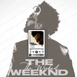 The Weeknd Music Playlist Acrylic Keychain - Starboy & Blinding Lights Fan Accessory Gift (Timeless)
