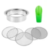 Dirt Sifter Set for Gardening Bonsai Detachable Stainless Steel Soil Sieve Set With Shovel Easy to Clean Interchangeable Meshes 1