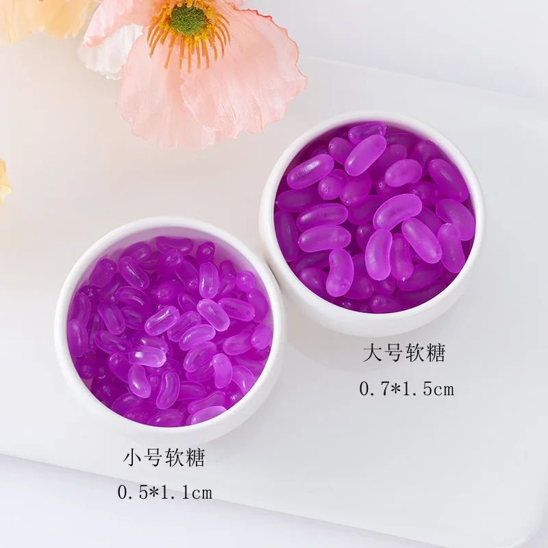 food model food photography props kitchen food toys Kawaii Jelly Bean Candy Cabochon Lovely Dollhouse Fake Sweets Craft Decoration 50 PCs/Lot