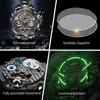 OUPINKE Multi-level Design Automatic Watches Mens Swiss TOP Brand Sapphire Mirror Tungsten Calendar Waterproof Luminous Luxury 5