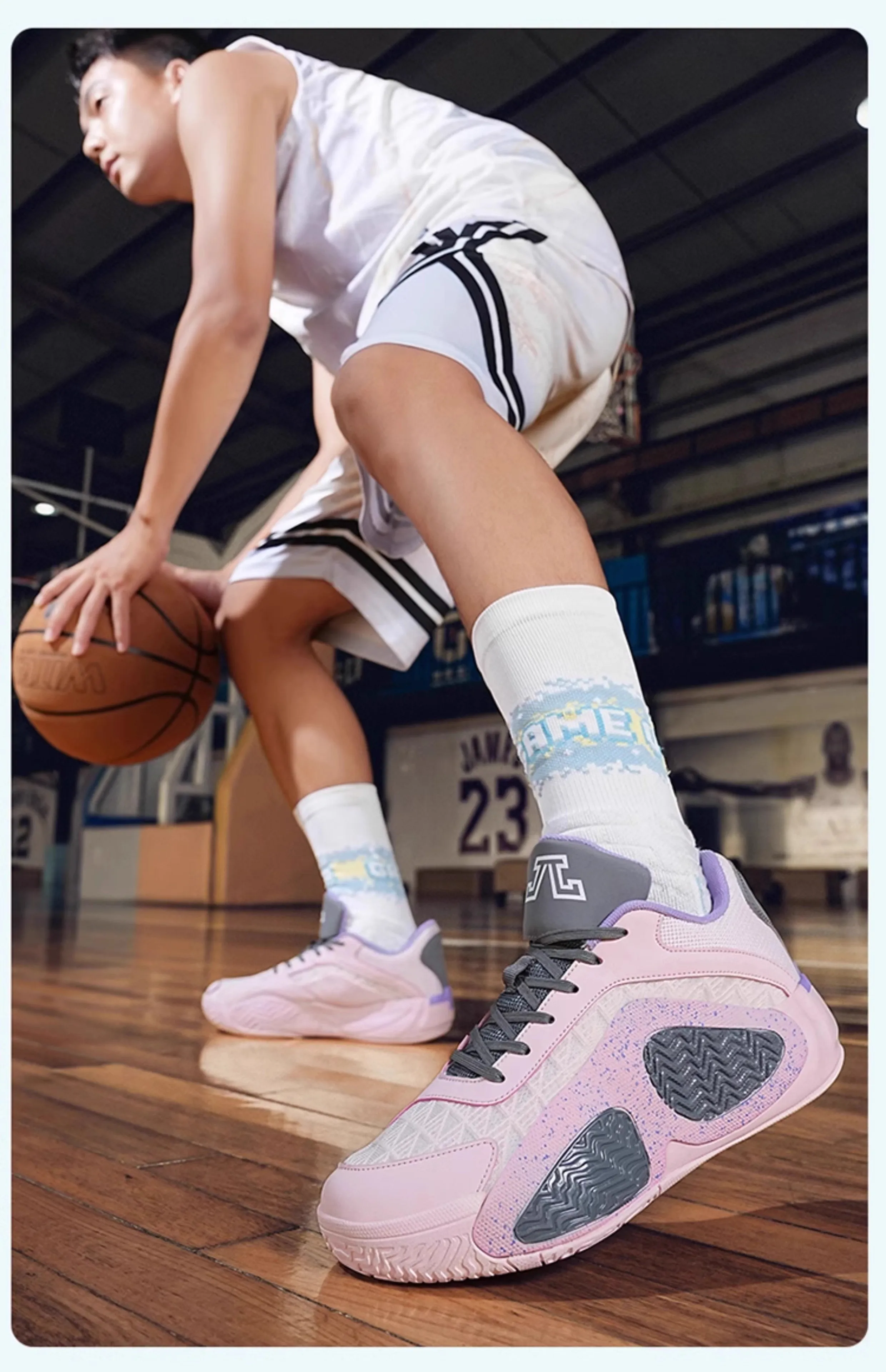 Marca clássica confortável antiderrapante tênis de basquete de cano baixo, tênis de basquete de ginástica, tênis de treinamento de basquete wearable