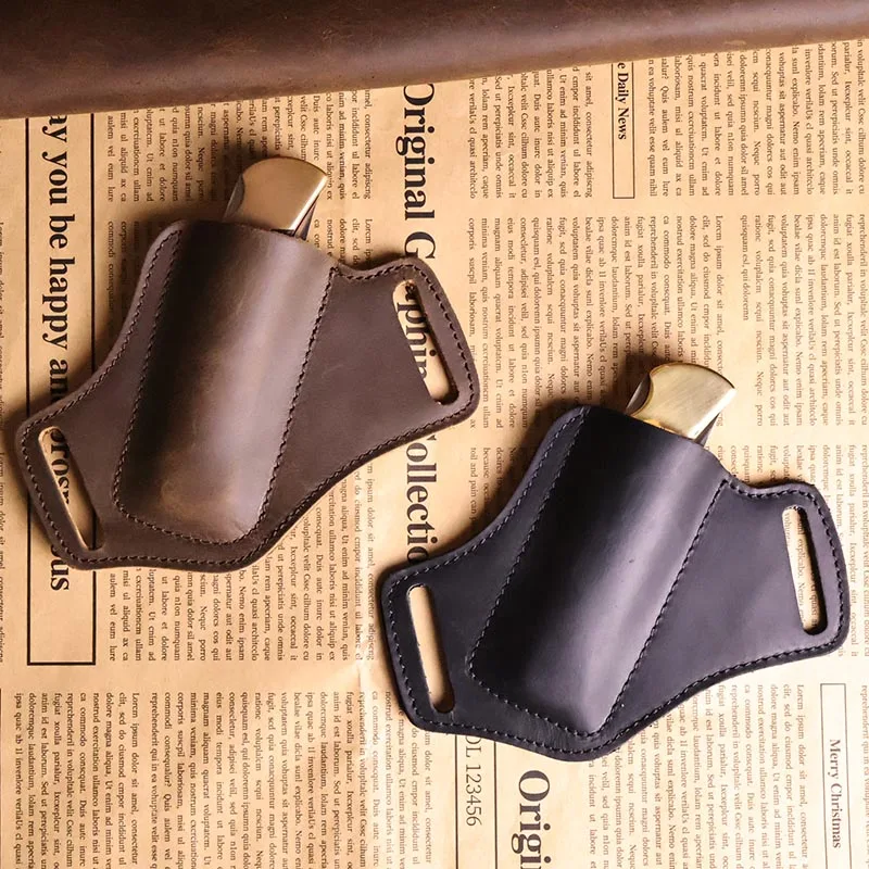 1pcHandmadeEDCbeltfolding scabbar,retro seriesformen,which is suitable for scenesmountaineering andotheroutdooractivities