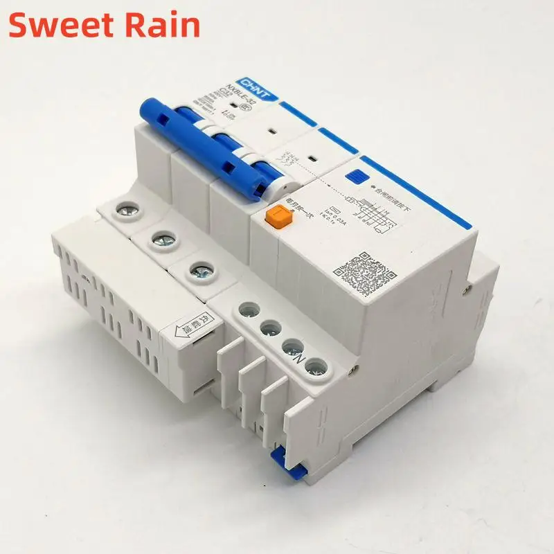 

New CHINT RCBO NXBLE-32 3P+N 30mA C6A 10A 16A 20A 25A 32A Residual current Circuit breaker RCBO