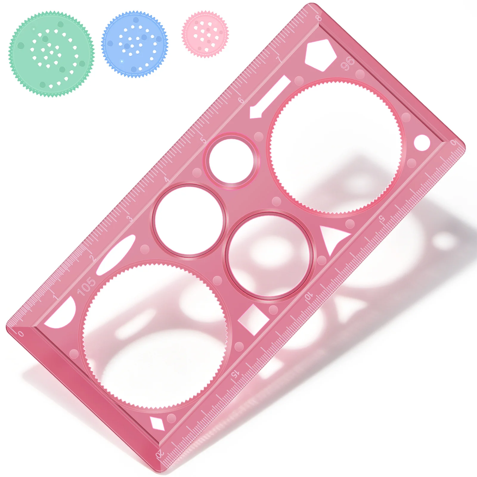 Enhanced Product Title: Versatile Geometric Spiral Art & Drawing Ruler Tool