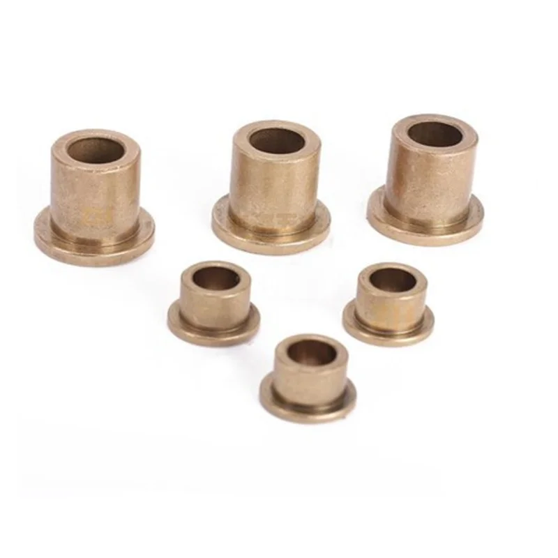 10PCS 내부 6mm 플랜지 자체 윤활 베어링 분말 야금 오일 구리 부싱 가이드 슬리브 (스텝 플랜지 포함)
