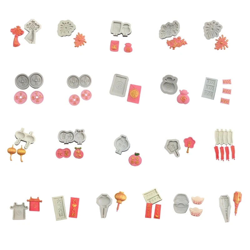 

Набор силиконовых форм, новогодняя многоразовая силиконовая форма для шоколадной помадки T21C