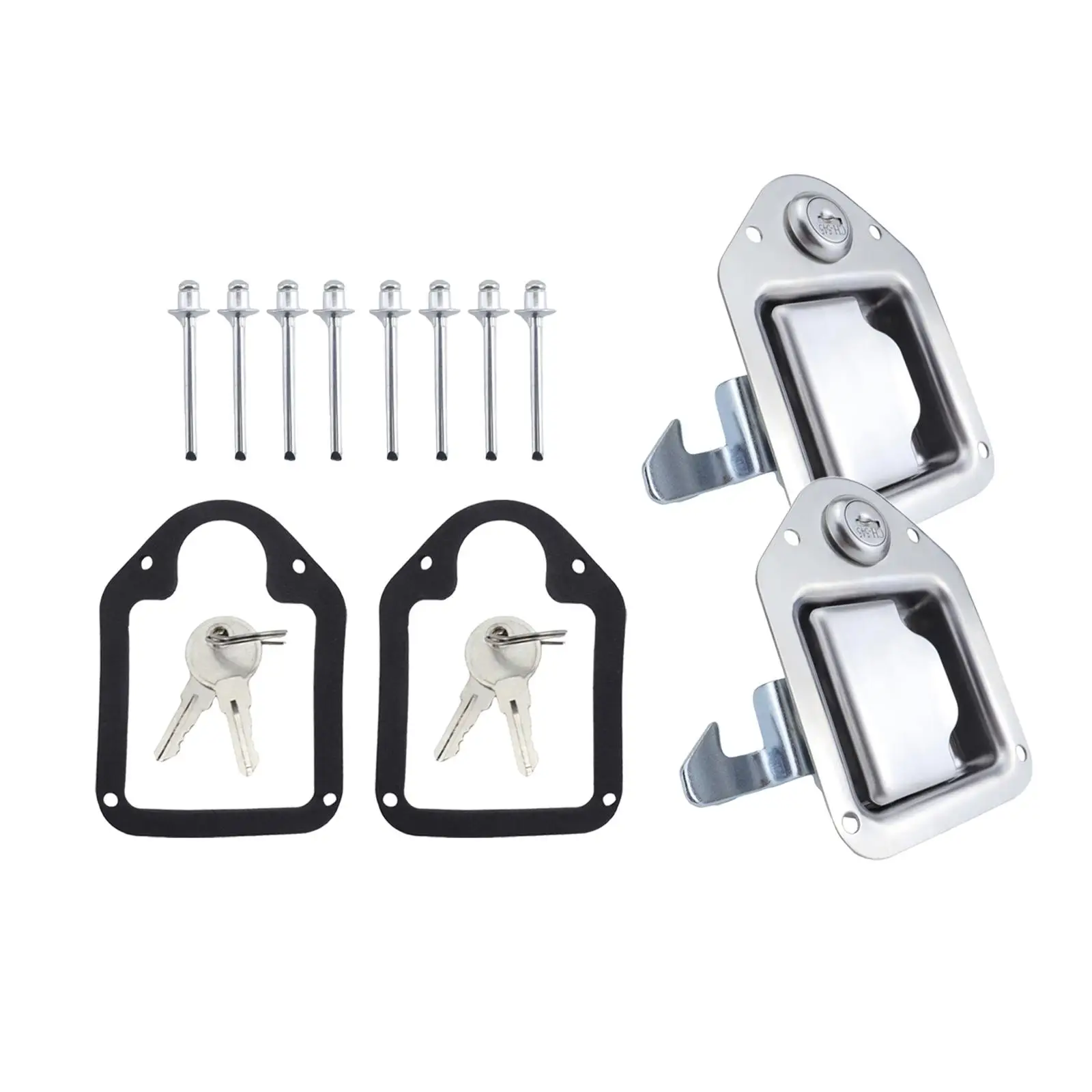 

RV Door Lock Accessories with Gaskets RV Door Latch for Boxes Camper