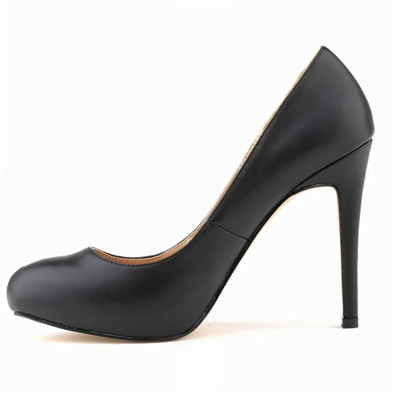 Large Size 43 Womens Pumps Stilettos Round Toe Fashion Classic - Main Image