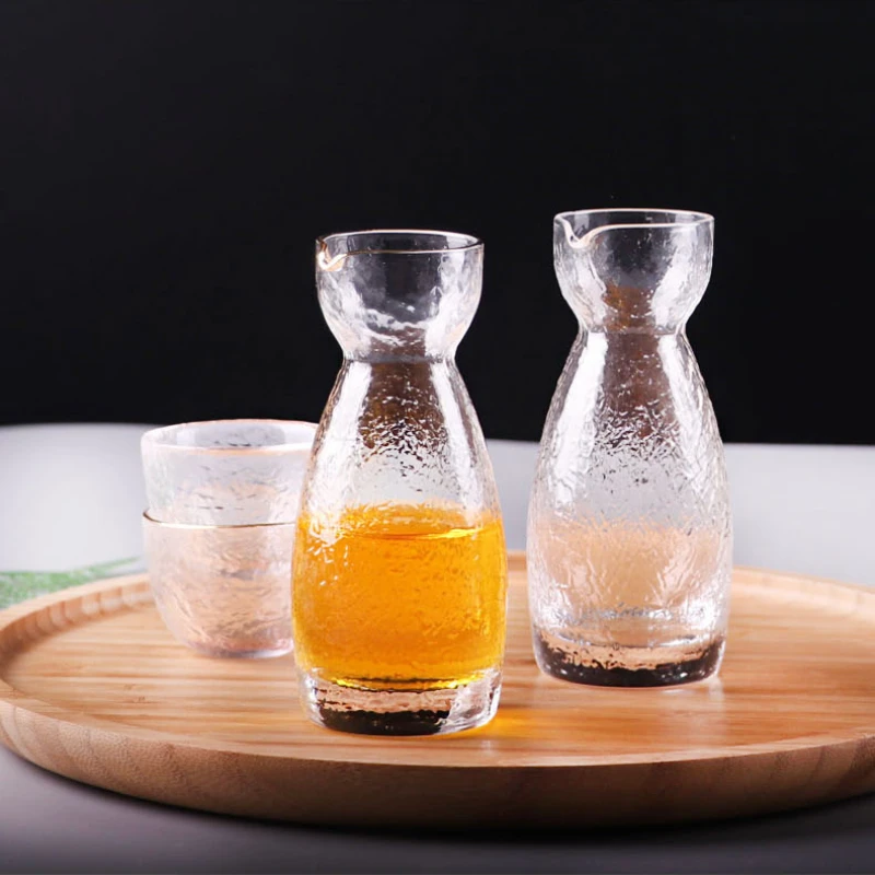 Japanese Style Sake Glasses Cup Set Creative Transparent Tea Cups Wine Accessories Sake Pot Cup Wine Whisky Shot Set New