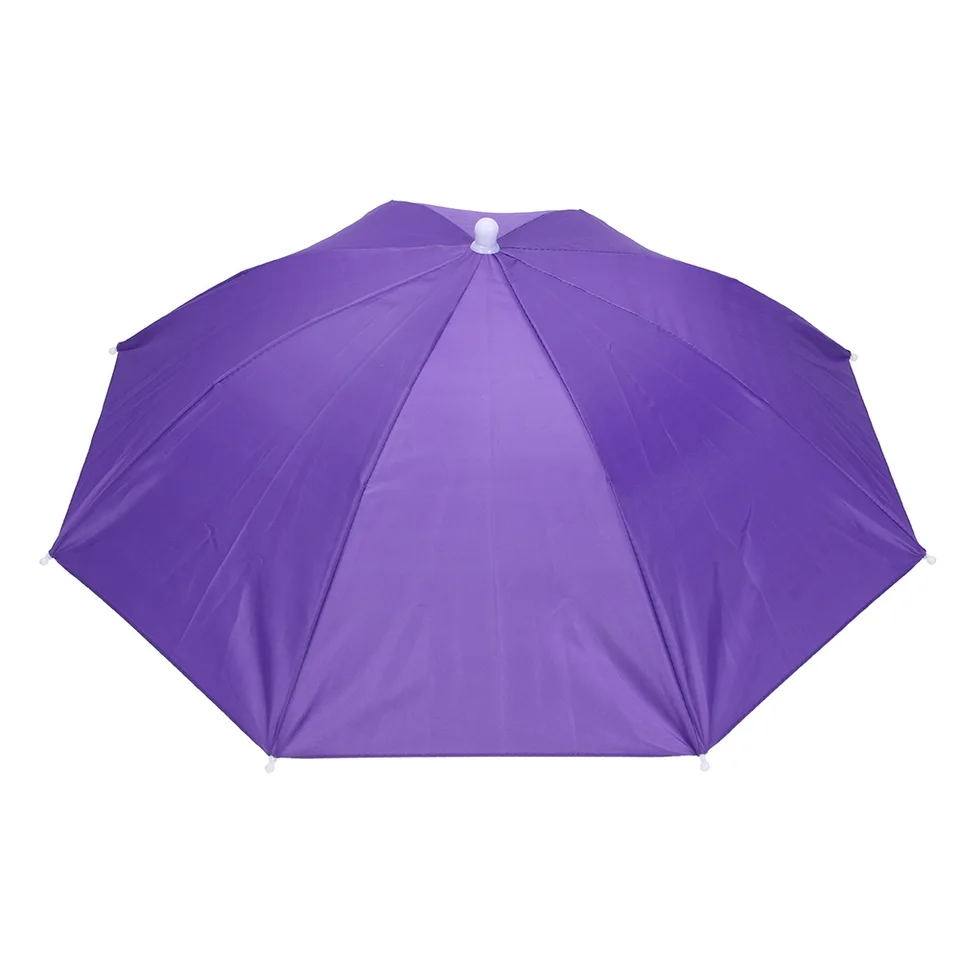 Elastic Band Waterproof Head Umbrella Hat for Outdoors
