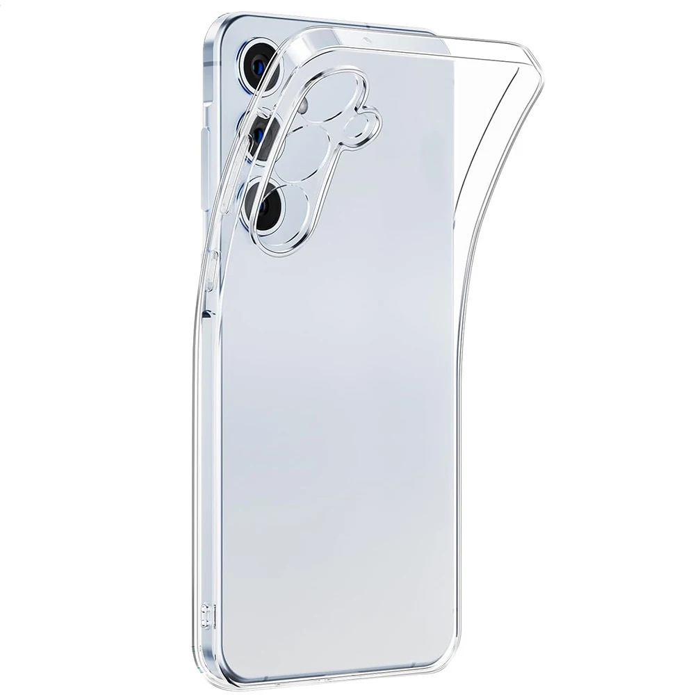 Silicone Case For Samsung Galaxy S25 S24 S23 S22 S21 S20 FE Plus Ultra s25Edge Transparent Ultra Thin Cover Case