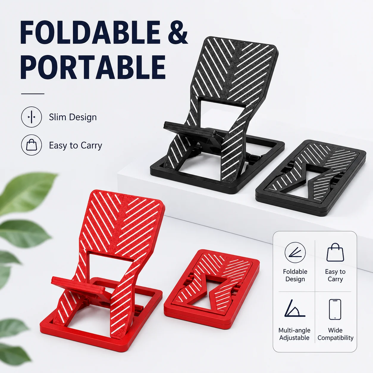 Foldable Portable Stand with Anti-Slip Support