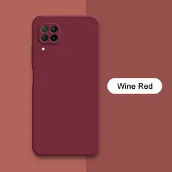 Premium Soft Silicone Phone Case - Sleek Square Design for Huawei Nova & P40 Series (Wine Red)