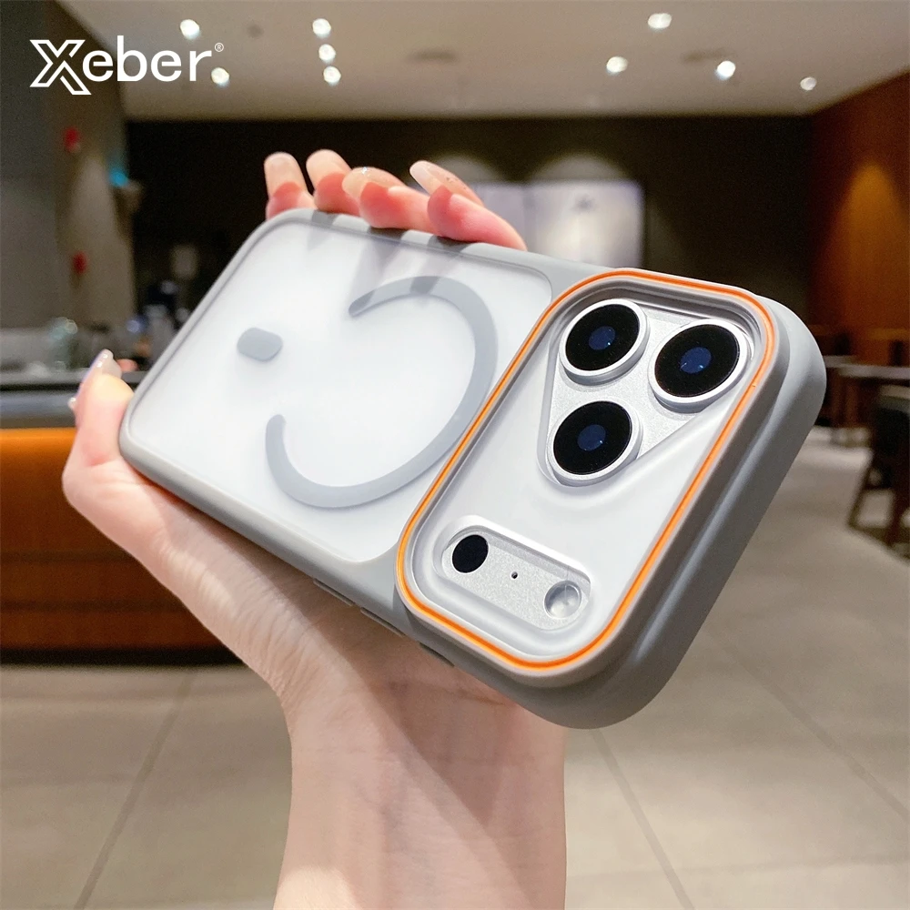 Luxury Transparent Magnetic TPU Case with MagSafe Compatibility and Wireless Charging Support