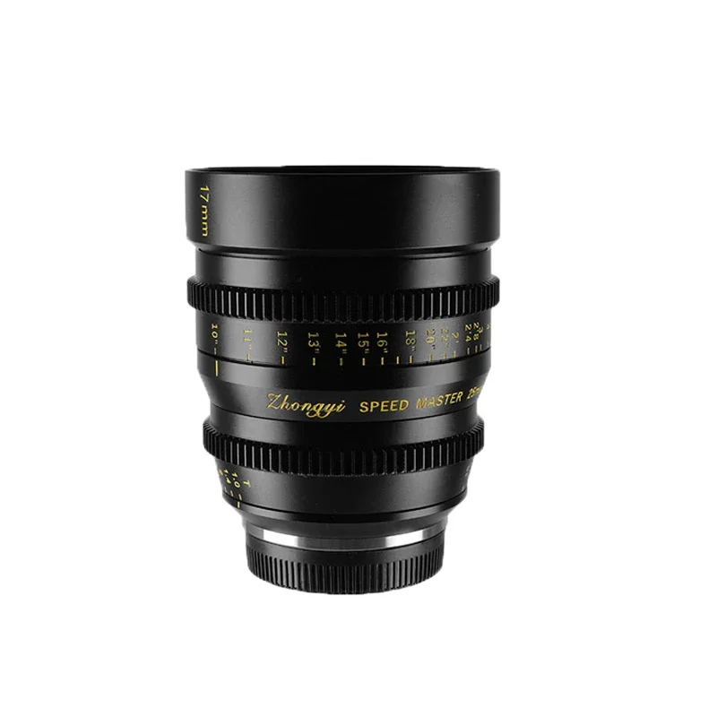 Zhongyi Optics 17mm 25mm 35mm 50mm T1.0 시네 렌즈 수동 초점 시네마 렌즈 (올림푸스, 파나소닉, BMPCC 4K 6K 시리즈 M43 카메라용)