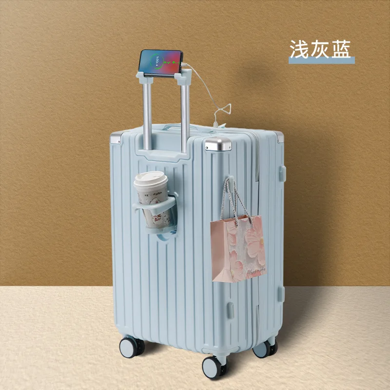 PLUENLI Good-looking Suitcase Band Cup Holder New Lightweight Durable Large Capacity Fashion Suitcase Multifunctional Case