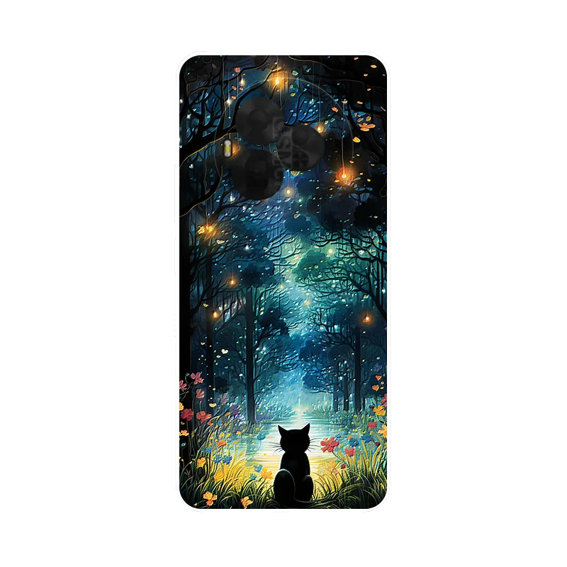 Flower Wolf Silicone Phone Cover - Soft TPU Shockproof Bumper