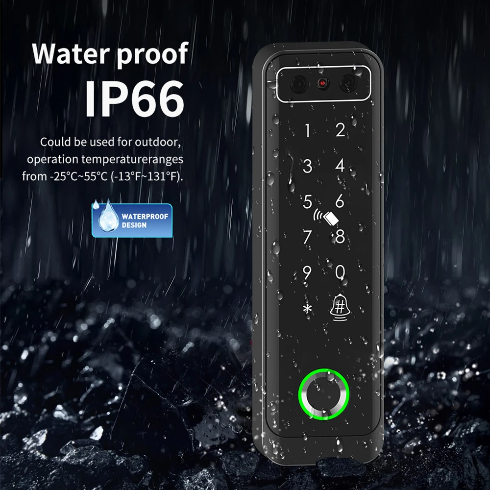 TTLOCK 3D Face Recognition Access Control Keypad Door Lock Opener Fingerprint E-Key Code App RF Remote Facial RFID Card Unlock