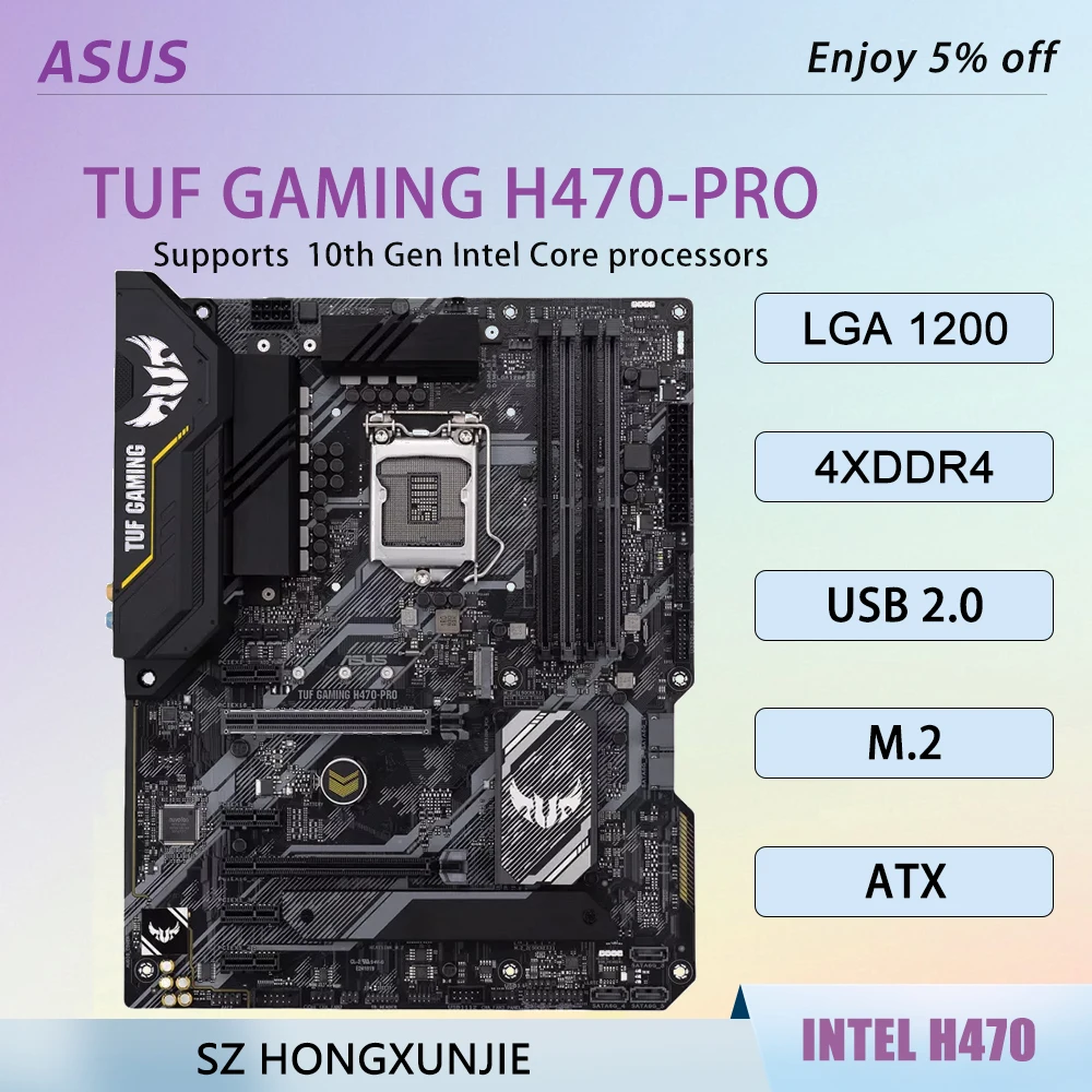 ASUS TUF GAMING H470-PRO H470 ATX Motherboard For i9-10900K i7