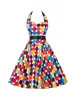 112558-d0452b.jpg Robe d'été décontractée femmes à pois rétro Robe trapèze Pin Up Robe Vintage années 60 50 Rockabilly Robe d'été