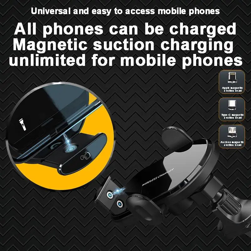 2023 New Car Phone Holder With Wireless Charging And Air Vent Mount For Cross Border Car Phone Accessories