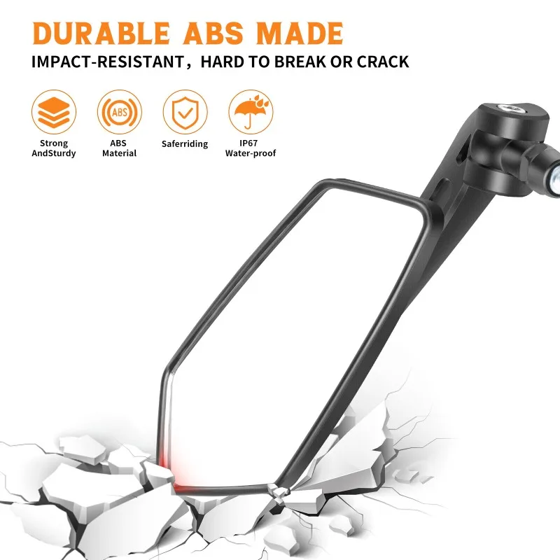 Motorrad Einstellbare Lenker Rück Motor Bike Bar End Spiegel Für Cafe Racer Roller Motocross 8/10mm Radfahren Zubehör – Detail 2