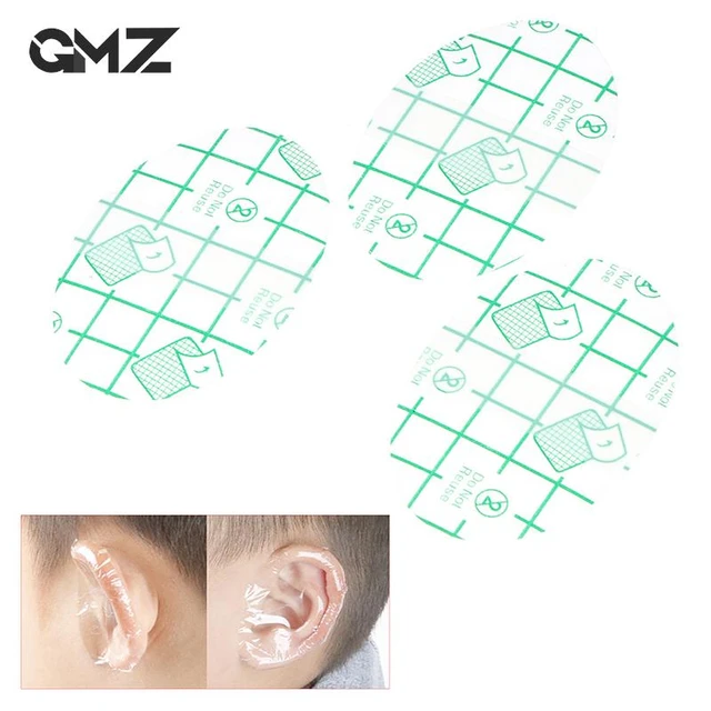 60pcs Housses d'oreille pour la douche, autocollants d'oreille imperméables  pour bébé Protection de l'oreille du nouveau-né pour la douche de natation