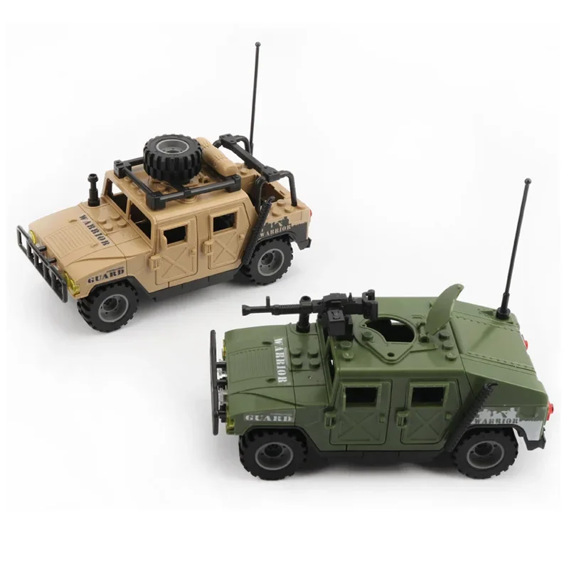 Building blocks Assembly model car Off-road Jeep assembly toy Hummer car Boy army car Military building blocks