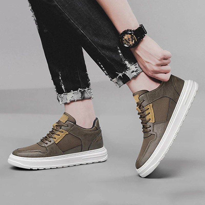 Summer Invisible Inner Height Increasing 8cm Men's Shoes Trendy Breathable Sports Shoes Comfortable Casual Wear-resistant Sneake