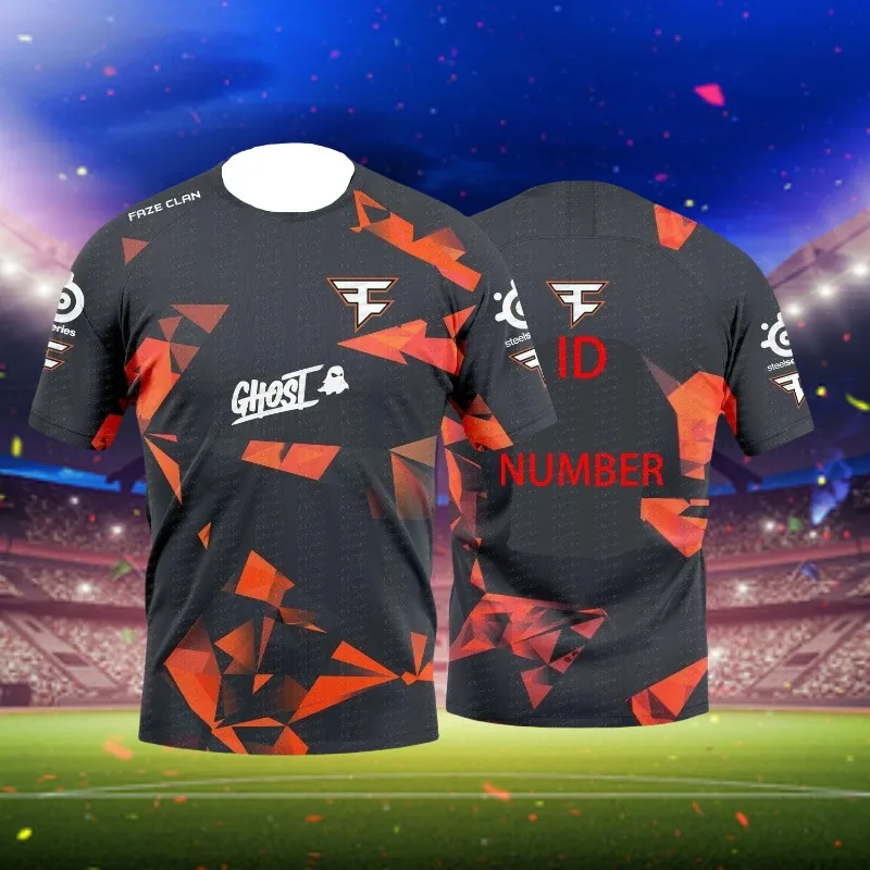 2024 Customized Name for New Esports Game Enthusiasts: Faze Team CSGO Knife Tower Competition Summer Men's and Women's T-shirts 3