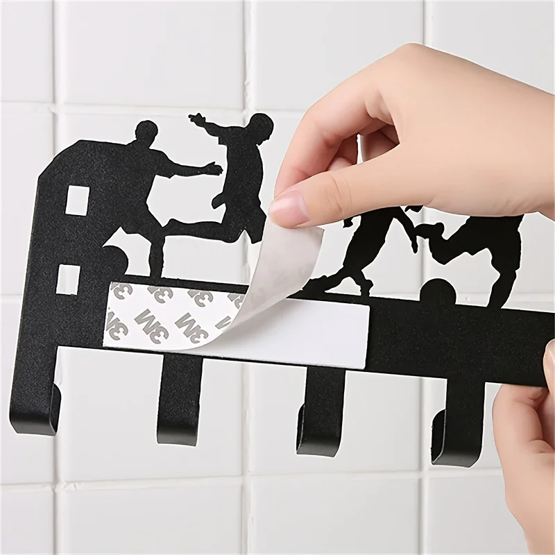 Storage Hook Door Hook 8 Hooks Clothes Hats Towel Racks No Punching Bathroom Bedroom