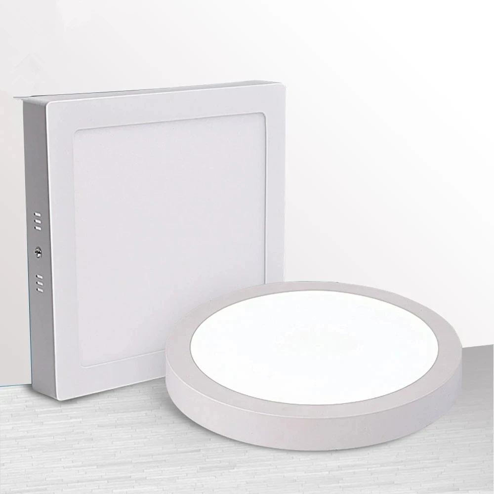 원형 사각형 LED 패널 조명, 표면 장착 LED 천장 다운라이트 AC85-265V, LED 드라이버, 무료 배송, 9W, 15W, 25W