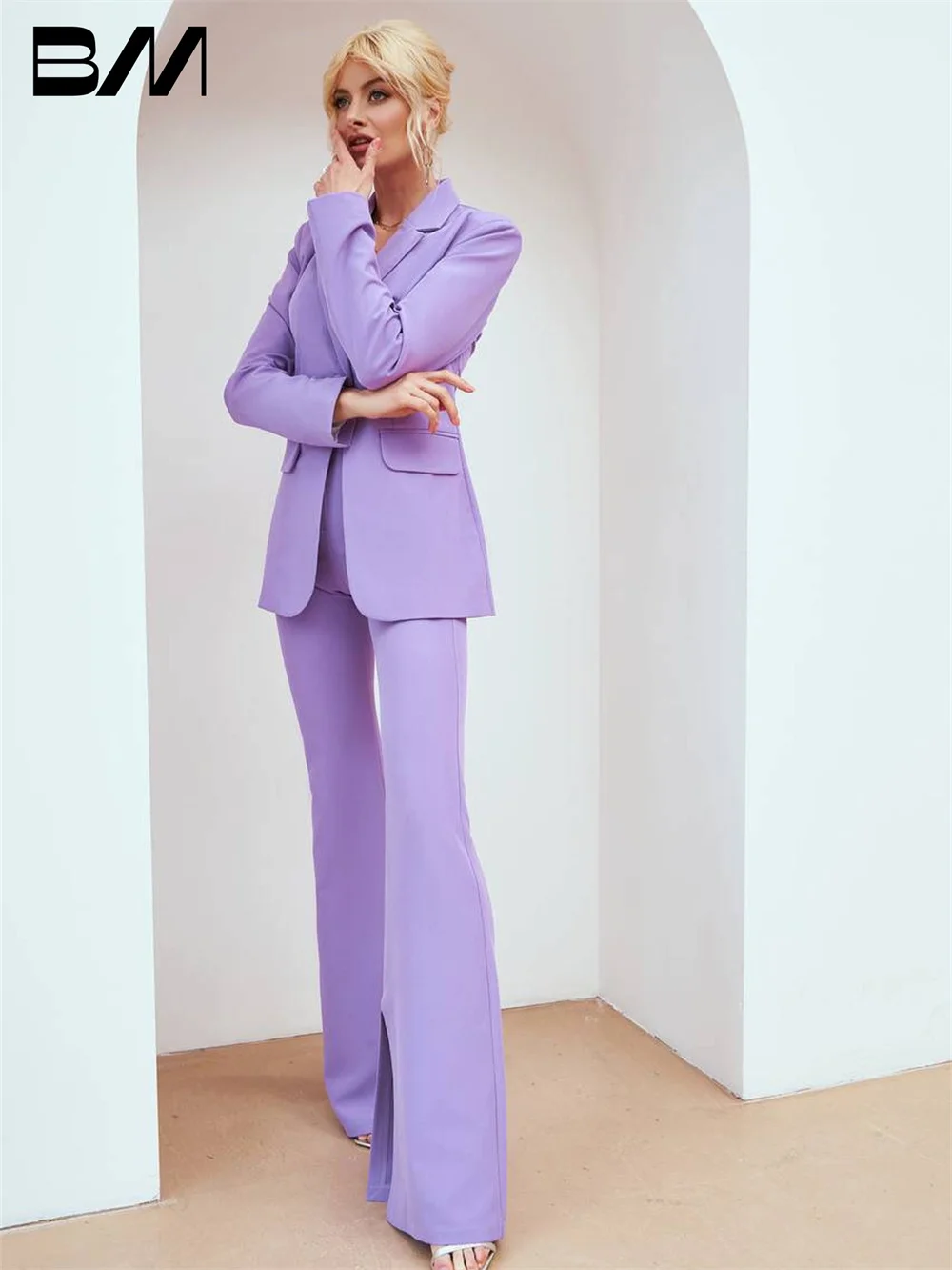 BRLMALL-2-Piece Office Suits for Women, Elegant Pant Suits, Formal Occasions, Business Suits, Wedding Guest, 2024